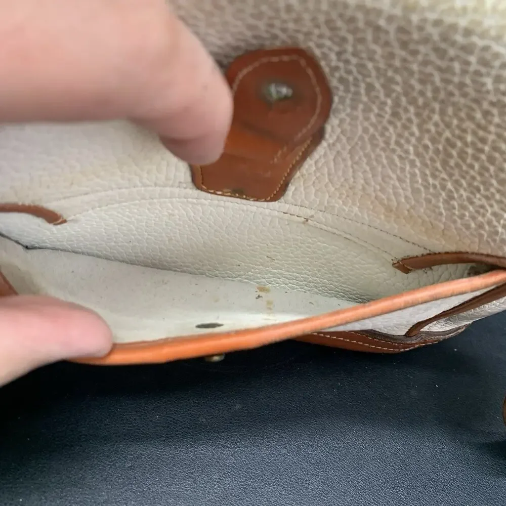 Vintage Dooney & Bourke All-Weather Leather Surrey Bucket Bag Purse Made In USA - Picture 14 of 16